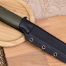 Нож OtusF N690, G10 оливковая, ножны – kydex, выпуклая линза - фото
