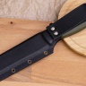 Нож OtusF N690, G10 оливковая, ножны – kydex, выпуклая линза - фото