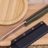 Нож OtusF N690, G10 оливковая, ножны – kydex, выпуклая линза - фото
