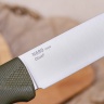 Нож OtusF N690, G10 оливковая, ножны – kydex, выпуклая линза - фото