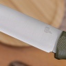 Нож OtusF N690, G10 оливковая, ножны – kydex, выпуклая линза - фото