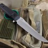 Тактический нож Croc AUS-8 Stonewash kraton - фото