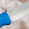 Нож HootF N690, G10 синяя, ножны – kydex, выпуклая линза - фото