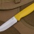 Нож HootF N690, G10 желтая, ножны – kydex, выпуклая линза
