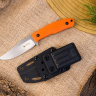 Туристический нож Asket AUS-10Co Orange StoneWash Kydex - фото