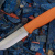Нож HootF N690, G10 оранжевая, ножны – kydex, выпуклая линза