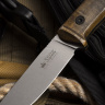 Туристический нож Nikki AUS-8 StoneWash орех кожа - фото