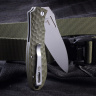 Складной нож "Ponomar Folder" olive s/w (Brutalica) - фото