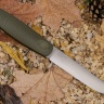Нож NorthF финка "Грибок" N690, G10 оливковая, ножны – kydex, выпуклая линза - фото
