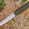 Нож NorthF финка "Грибок" N690, G10 оливковая, ножны – kydex, выпуклая линза - фото