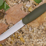 Нож NorthF финка "Грибок" N690, G10 оливковая, ножны – kydex, выпуклая линза - фото
