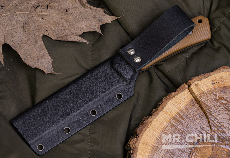 Нож BarnF N690, G10 песчаная, ножны – kydex, выпуклая линза — купить по ...
