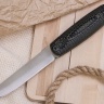 Нож NorthF финка "Грибок" N690, G10 черно-оливковая, ножны – kydex, выпуклая линза - фото