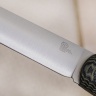 Нож NorthF финка "Грибок" N690, G10 черно-оливковая, ножны – kydex, выпуклая линза - фото