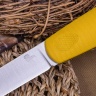 Нож NorthF финка "Грибок" N690, G10 желтая, ножны – kydex, выпуклая линза - фото