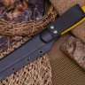 Нож NorthF финка "Грибок" N690, G10 желтая, ножны – kydex, выпуклая линза - фото