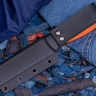 Нож HootF CPR, G10 оранжевая, ножны – kydex, выпуклая линза - фото