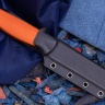 Нож HootF CPR, G10 оранжевая, ножны – kydex, выпуклая линза - фото