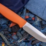 Нож HootF CPR, G10 оранжевая, ножны – kydex, выпуклая линза - фото
