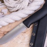 Нож OtusF N690, G10 черная, ножны – kydex, выпуклая линза - фото