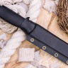 Нож OtusF N690, G10 черная, ножны – kydex, выпуклая линза - фото