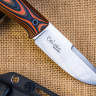 Туристический нож Colada Elmax (Cryo) StoneWash Black-Orange G10 - фото