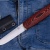 Нож NorthSF финка &quot;Бочонок&quot; CPR, G10 черно-красная, ножны – kydex, выпуклая линза