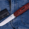 Нож NorthSF финка "Бочонок" CPR, G10 черно-красная, ножны – kydex, выпуклая линза - фото