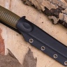 Нож NorthSF финка "Бочонок" CPR, G10 песчано-оливковая, ножны – kydex, выпуклая линза - фото