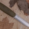 Нож NorthSF финка "Бочонок" CPR, G10 песчано-оливковая, ножны – kydex, выпуклая линза - фото