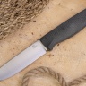 Нож OtusF N690, микарта черная, ножны – kydex, выпуклая линза - фото
