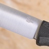 Нож OtusF N690, микарта черная, ножны – kydex, выпуклая линза - фото