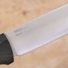 Нож OtusF N690, микарта черная, ножны – kydex, выпуклая линза - фото