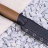 Нож HootF CPR, G10 песчаная, ножны – kydex, выпуклая линза - фото