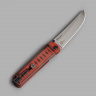 Складной нож Whisper CPM S35VN StoneWash Red, на подшипнике - фото