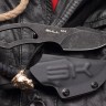 Нож "Bull" black s/w, темляк, бусина - фото