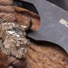 Нож "Bull" black s/w, темляк, бусина - фото
