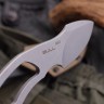 Нож "Bull" stonewash, темляк, бусина - фото