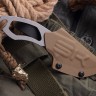 Нож "Bull" stonewash, темляк, бусина - фото