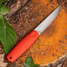 Нож NorthSF финка "Бочонок" N690, G10 красная, ножны – kydex, выпуклая линза - фото
