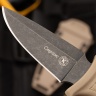Нож "Страж" Песчаный (AUS-8, stonewash черный, эластрон) - фото
