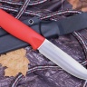 Нож OtusF N690, G10 красная, ножны – kydex, выпуклая линза - фото