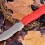 Нож OtusF N690, G10 красная, ножны – kydex, выпуклая линза