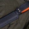 Нож OtusF N690, G10 оранжевая, ножны – kydex, выпуклая линза - фото