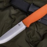 Нож OtusF N690, G10 оранжевая, ножны – kydex, выпуклая линза - фото