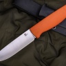 Нож OtusF N690, G10 оранжевая, ножны – kydex, выпуклая линза - фото