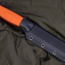 Нож OtusF N690, G10 оранжевая, ножны – kydex, выпуклая линза - фото