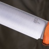 Нож OtusF N690, G10 оранжевая, ножны – kydex, выпуклая линза - фото