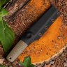 Нож NorthSF финка "Бочонок" ELMAX, G10 пес/оливк, ножны – kydex, выпуклая линза - фото