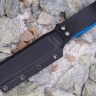Нож OtusF CPR, G10 синяя, ножны – kydex, выпуклая линза - фото